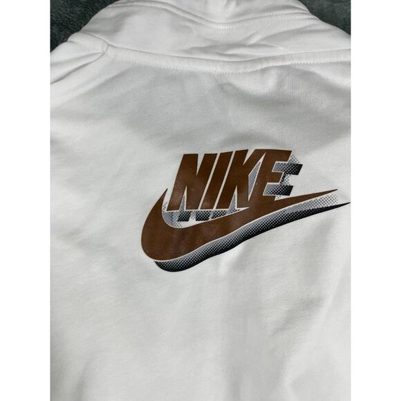 Nike White Tracksuit Jacket M / Pants L — Good Condition, Small Stain - Picture 1 of 13